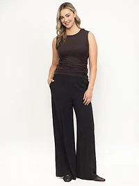 Women's Crinkle Pull-on Wide Leg Pant