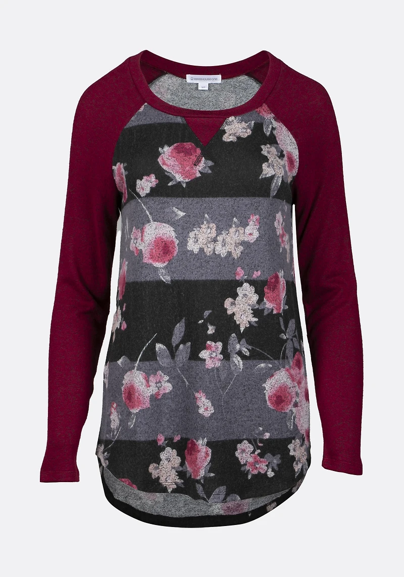 Women's Floral Baseball Tunic