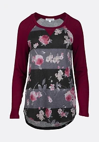 Women's Floral Baseball Tunic