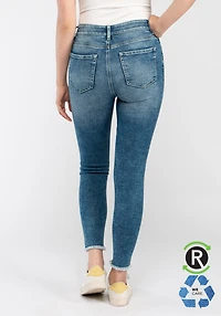 Women's High Rise Destroyed Ankle Skinny Jeans