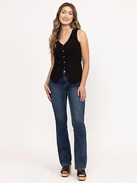 Women's Rib Button Front Tank