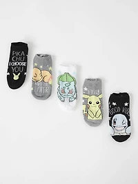 5 Pack Pokemon Stars No Show Socks
