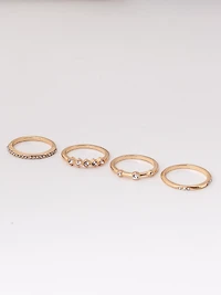 Women's Gold and Crystal Rings