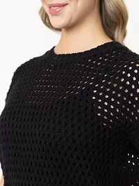 Women's Mesh Pullover Sweater