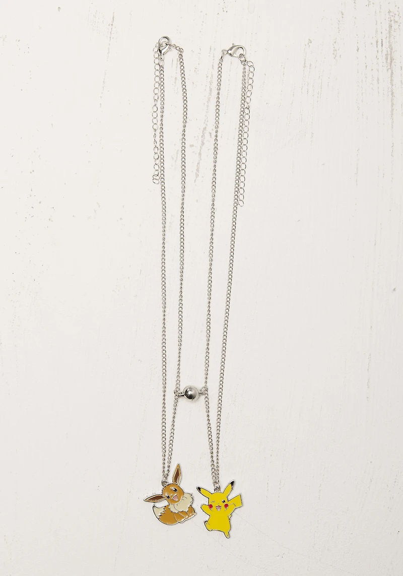 Pikachu & Eevee BFF Necklace Set