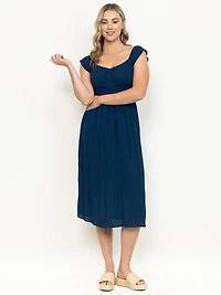 Women's Ruched Midi Dress