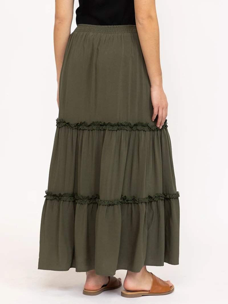 Women's Tiered Maxi Skirt