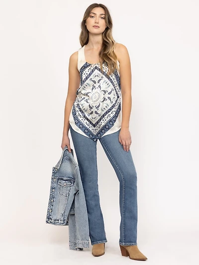 Women's Scarf Print Tank