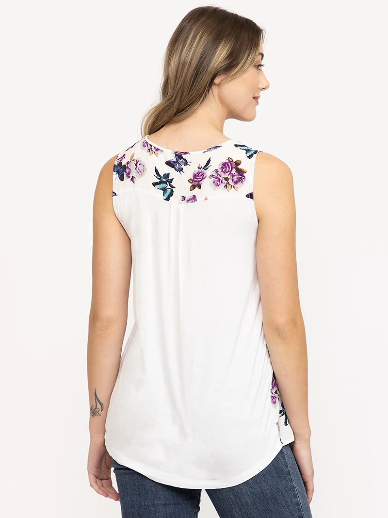 Women's Butterfly Floral Tank