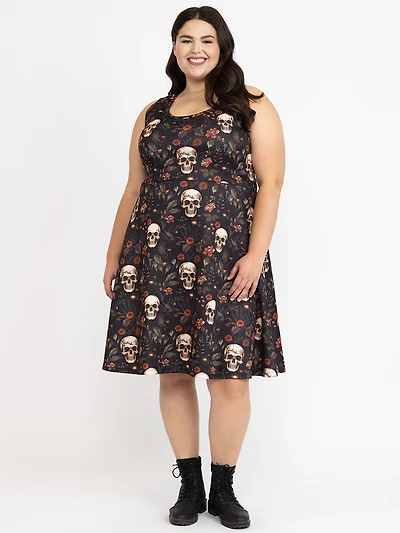 Women's Skull Skater Dress