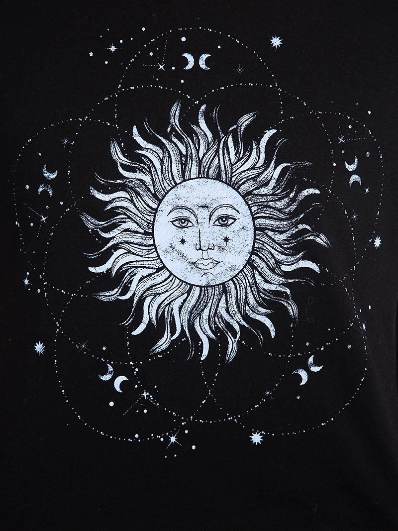 Women's Celestial Cropped Oversized Tee