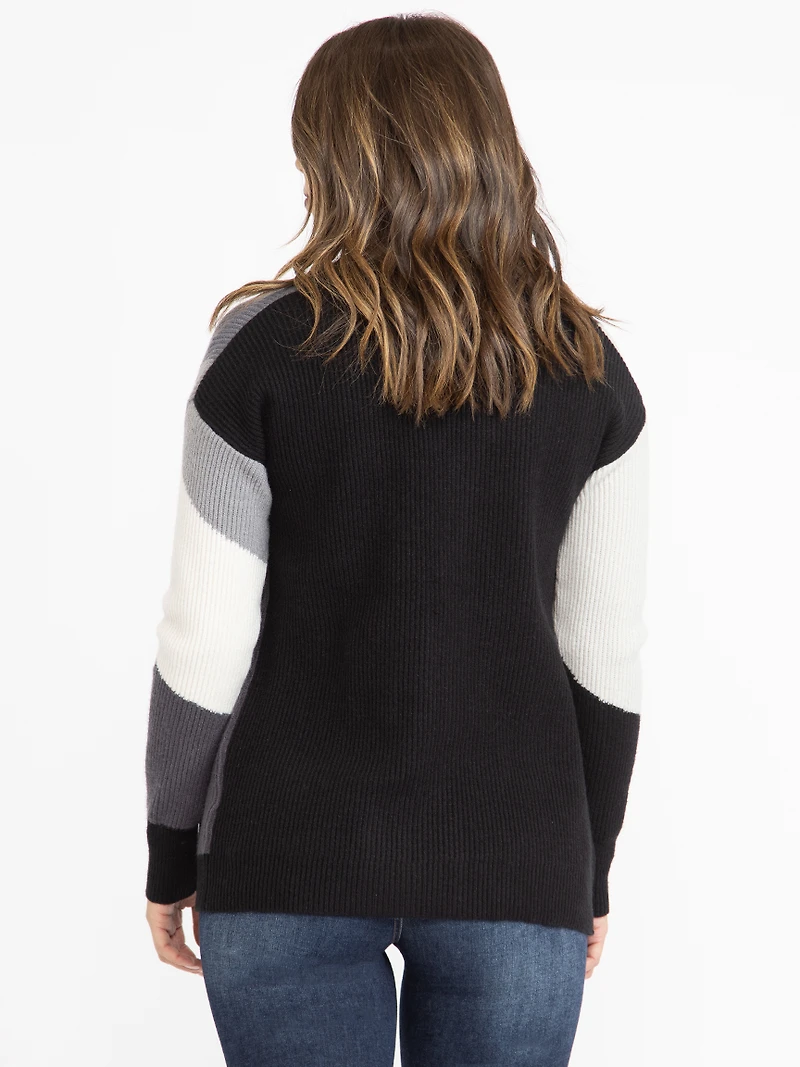 Women's Colour Block Cardigan