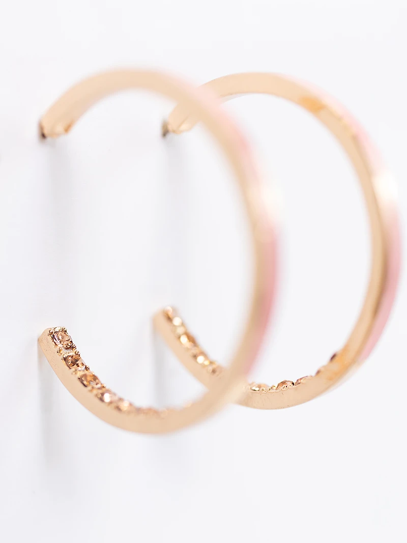 Women's Pink Stone Earrings