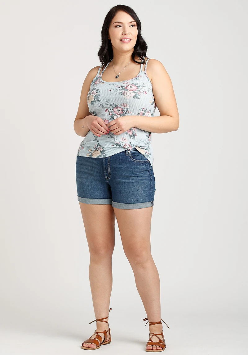 Women's Floral Twist Hem Tank