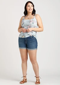 Women's Floral Twist Hem Tank