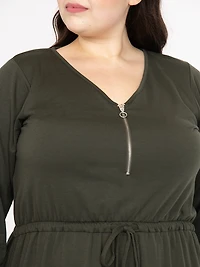 Women's Half Zip Knit Dress