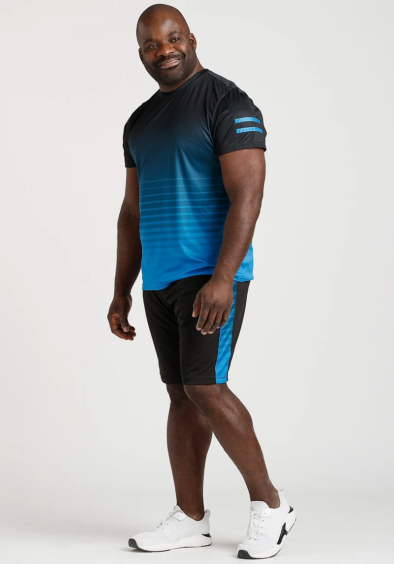 Men's Athletic Ombre Crew Neck Tee