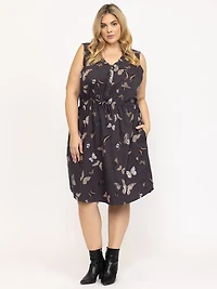 Women's Butterfly Print Dress