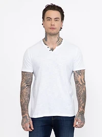 Men's Slub Notch Henley Tee