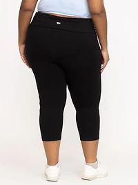 Women's Fold Over Waist Capri Legging