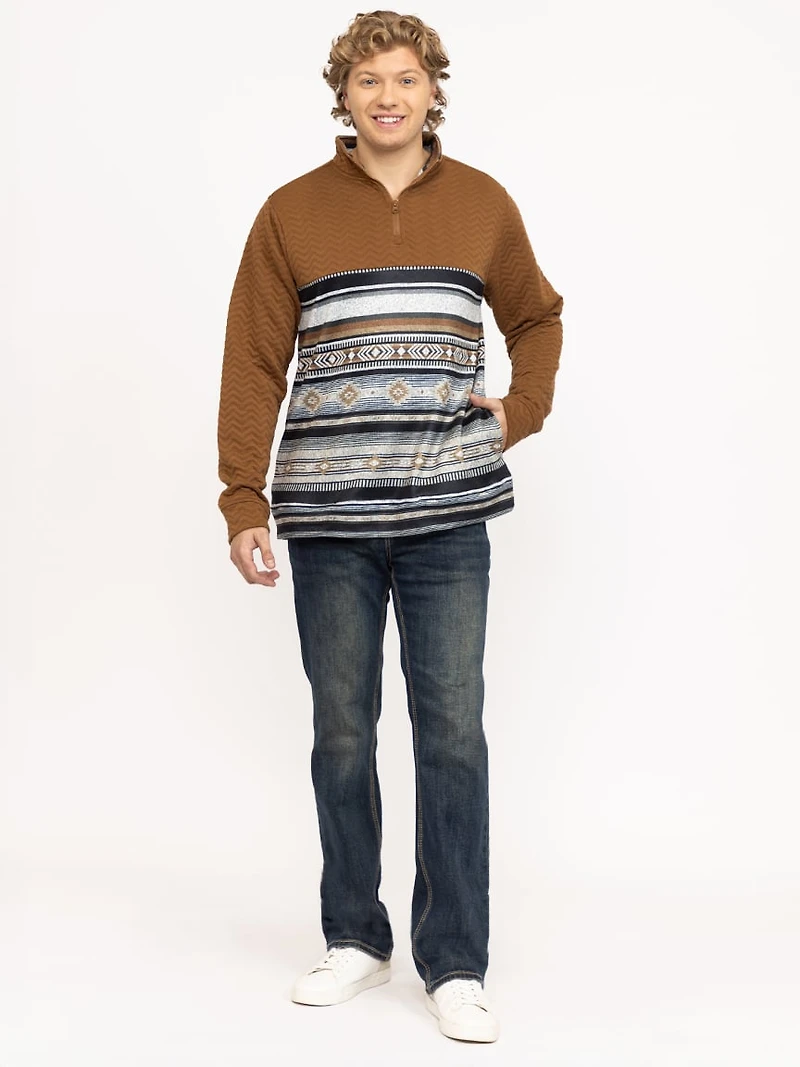 Men's Geo Quarter-Zip Hoodie