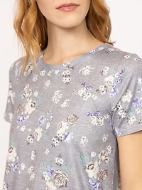 Women's Floral Crew Neck Tee
