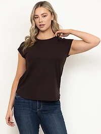 Women's Ribbed Cap Sleeve Tee