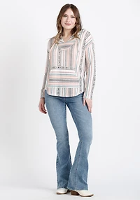 Women's Pastel Stripe Hoodie