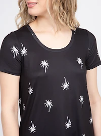 Women's Palm Tree Scoop Neck Tee