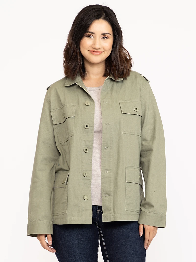 Women's Chore Coat with Knit Back