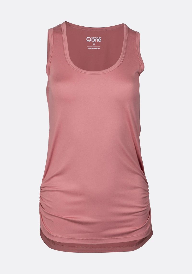 Women's Scoop Neck Side Ruched Tank