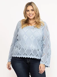 Women's Pointelle Sweater