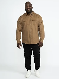 Men's Solid Washed Poplin Shirt