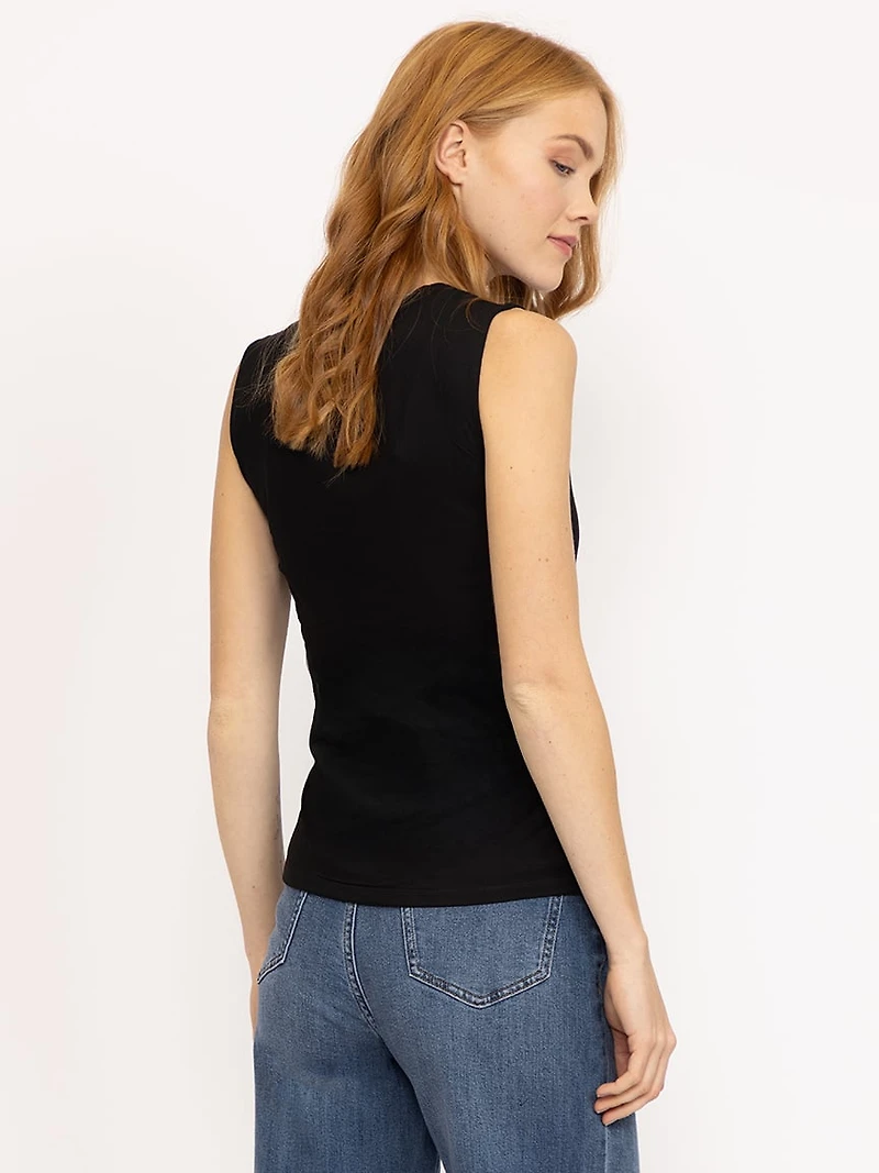 Women's Mesh Side Ruched Tank