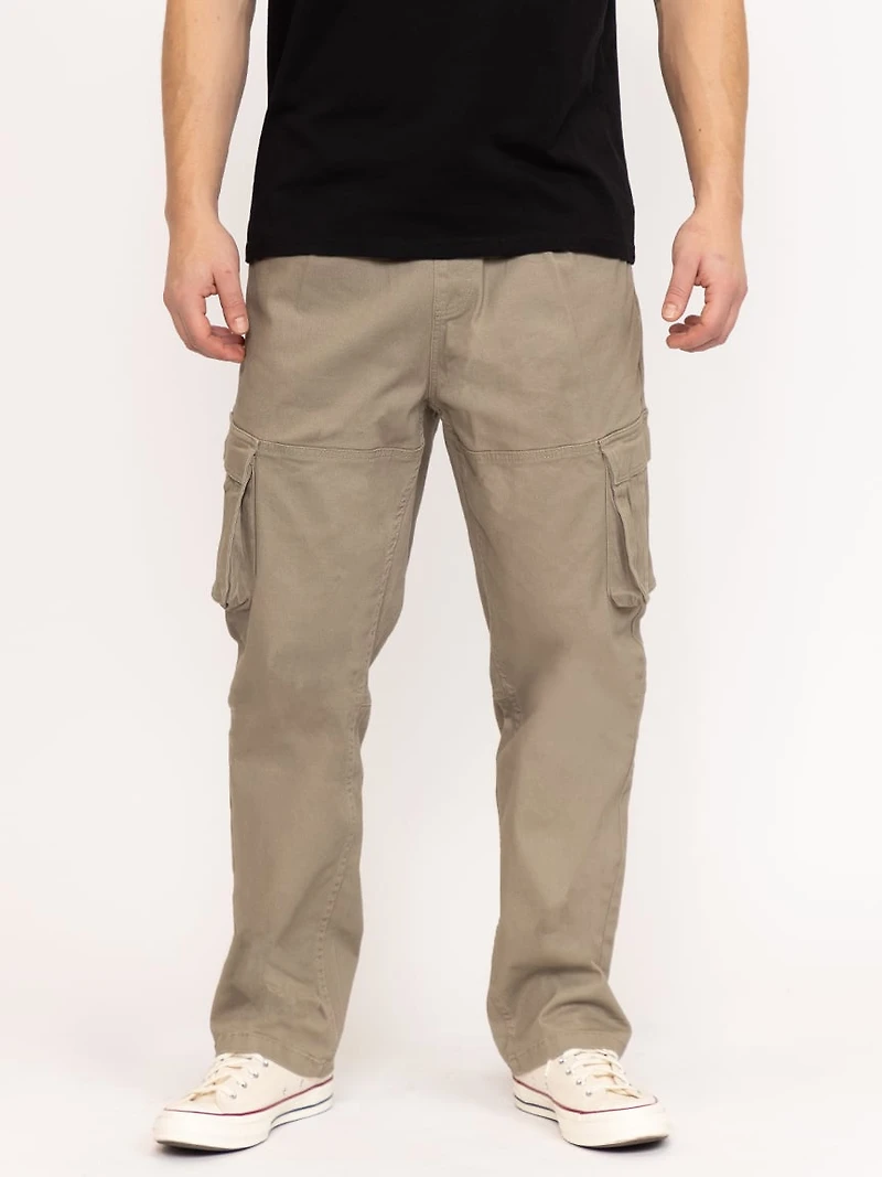DNM WORKS Men's Khaki Cargo Sneaker Pant