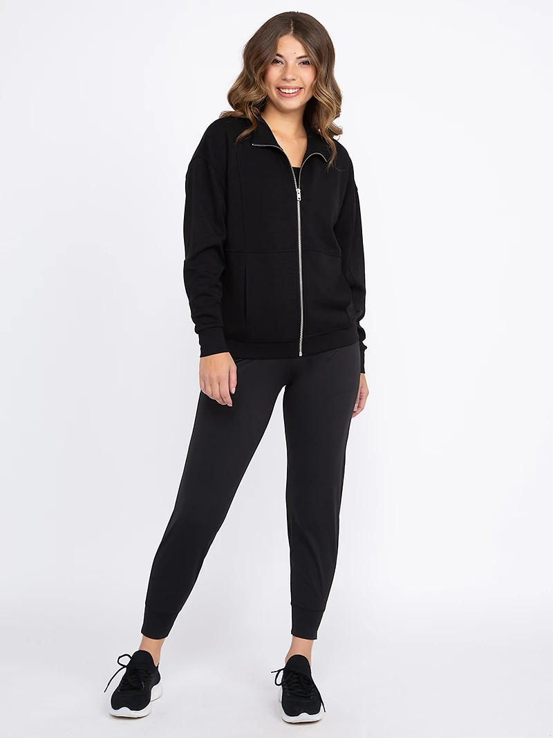 Women's Mock Neck Zip Front