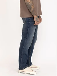 Men's Dark Wash Relaxed Straight Jeans