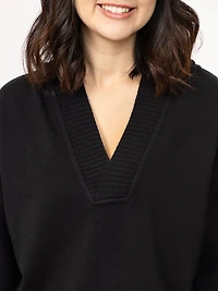 Women's V Neck Pop Hoodie