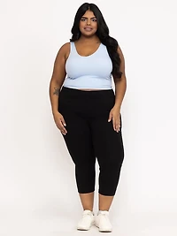 Women's Fold Over Waist Capri Legging