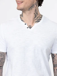 Men's Slub Notch Henley Tee