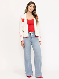 Women's Heart Open Cardigan