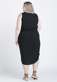 Women's Button Front Midi Dress