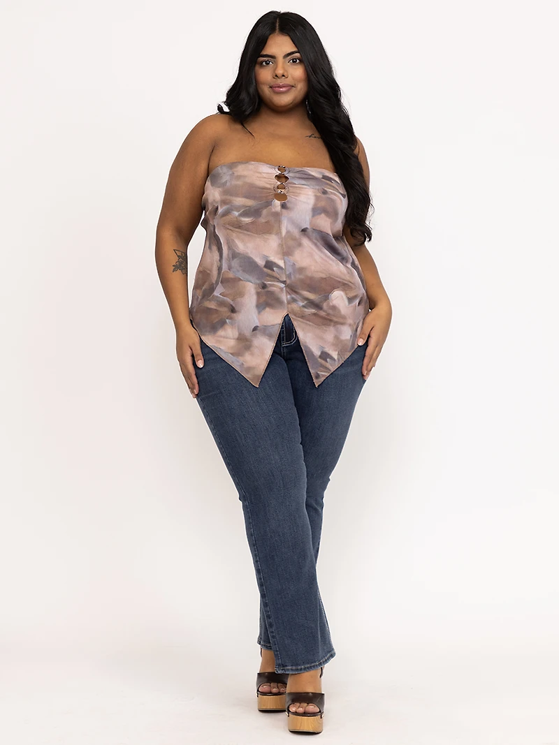 Women's Swirl Print Tube Top