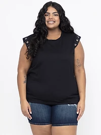 Women's Grommet Muscle Tee