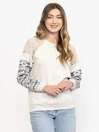 Women's Geo Sleeve Sweatshirt