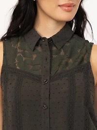 Women's Lace Insert Shirt