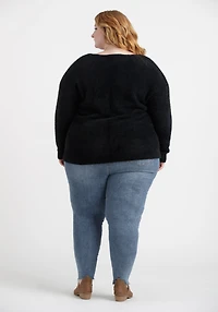 Women's Crochet Neckline Sweater