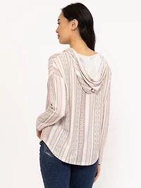 Women's Boho Stripe Hoodie