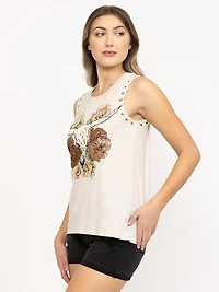 Women's Bull Skull Tank