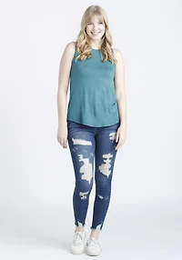 Women's High Neck Space Dye Tank